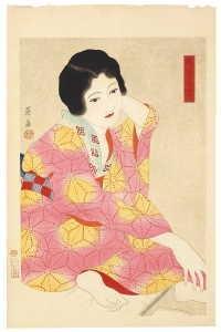 KASEN Ohira 1900-1983,(Gelangweilt). Eine junge Frau in gelb und rosa de,Lempertz DE 2006-06-09