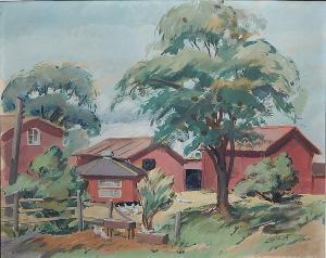 KASIK Clifford 1918-2010,Farm Scene,1949,Rachel Davis US 2014-10-25