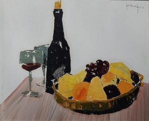 KASIK Clifford 1918-2010,Still-Life with Fruit and Wine,Rachel Davis US 2014-10-25