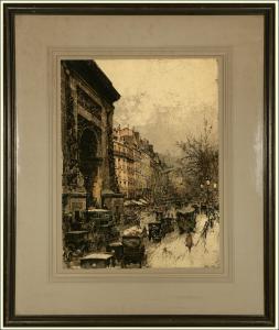 KASIMIR Luigi 1881-1962,Paris, Porte St. Denis,1925,John Moran Auctioneers US 2007-07-24