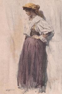 KASPAR Adolf 1877-1934,Girl,Vltav CZ 2021-06-17