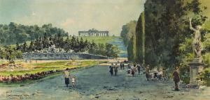 KASPAR Paul 1891-1953,Park of Schönbrunn Palace,1924,im Kinsky Auktionshaus AT 2016-02-23