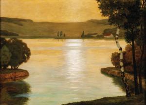 KASPARIDES Eduard 1858-1926,Sonnenspiegelung im See,Palais Dorotheum AT 2023-11-07