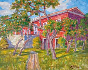 KASTALY Istvan 1892-1991,Garden of a villa,Nagyhazi galeria HU 2017-05-30