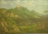 KASTHOFER Karl Rudolph 1808-1874,Landscape with Castle,Rachel Davis US 2007-03-24