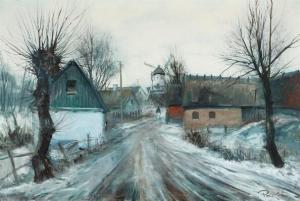 KASTRUP Poul 1920-1987,Scenery with a street,Bruun Rasmussen DK 2021-04-20