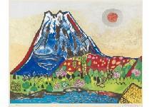 KATAOKA Tamako 1905-2008,Mt. Fuji, Seiko lake,1994,Mainichi Auction JP 2018-10-20