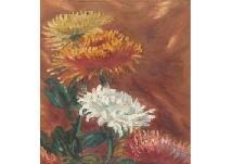 KATATA Tokuro,Chrysanthemum,1933,Mainichi Auction JP 2018-11-30