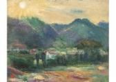 KATATA Tokuro,Sunset,1929,Mainichi Auction JP 2018-01-13