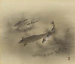 Katayama Nanpu 1887-1980,Fish,1970,Mainichi Auction JP 2023-09-07