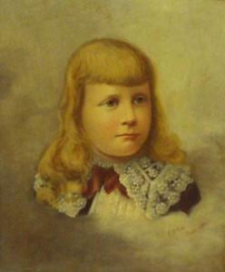 KATES C.D 1800-1800,PORTRAIT OF A YOUNG GIRL WITH A LACE COLLAR,1890,Freeman US 2001-06-22