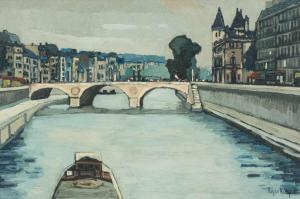 KATHY Roger 1934-1979,Paris, Pont Saint-Michel,1971,Schuler CH 2019-06-26