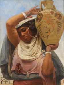 KATSCH Hermann 1853-1926,Femme à la jarre de Qallaline,1885,Damien Leclere FR 2019-02-27