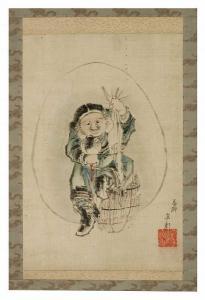 KATSUSHIKA Isai 1821-1880,Mahaa-kaala,New Art Est-Ouest Auctions JP 2008-10-11