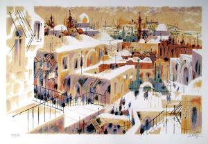 KATZ Shmuel 1926-2010,Jerusalem Terraces,Ro Gallery US 2023-12-14