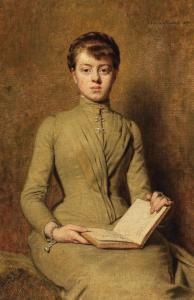 KATZER Anton 1863-1945,Woman Reading,1890,Palais Dorotheum AT 2019-09-18