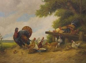 KAUDETSKY Bogdan 1898-1964,Turkey and chickens,Gilding's GB 2017-03-07