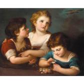 KAUFFMAN Angelica 1741-1807,children with a bird's nest and flowers,Sotheby's GB 2004-07-01