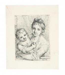 KAUFFMAN Angelica 1741-1807,Mother and Child with an Apple,1763,Palais Dorotheum AT 2024-03-28