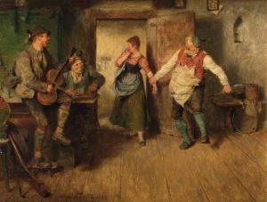 KAUFFMANN Hugo Wilhelm 1844-1915,A merry dance,1899,Christie's GB 2000-07-04