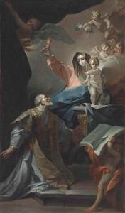 KAUFFMANN Ignatius 1755-1781,The Vision of Saint Augustine,Christie's GB 2016-09-27