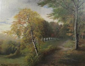 KAUFFUNGEN Heinrich 1800-1900,Woodland in autumn,Gorringes GB 2014-02-05