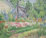 KAUFMAN EGGEMEYER Maude 1877-1959,flower garden, backyard,Wickliff & Associates US 2022-06-04