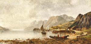 KAUFMANN Adolf 1848-1916,A fjord landscape,Palais Dorotheum AT 2023-09-07