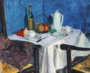 KAUFMANN Arthur 1888-1971,Interior with dining table,1914,Bruun Rasmussen DK 2018-06-19