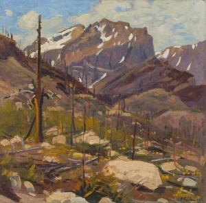 KAUFMANN Ferdinand 1864-1942,Mountain range with saplings,John Moran Auctioneers US 2019-08-25
