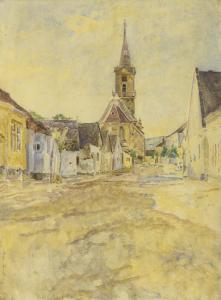 KAUFMANN Isidor 1853-1921,VIEW OF A SMALL VILLAGE,Sotheby's GB 2011-12-14