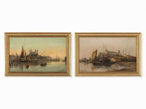 KAUFMANN Karl 1843-1905,Habour Scenes,Auctionata DE 2015-03-24