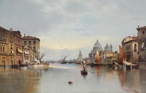 KAUFMANN Karl 1843-1905,Scenery from Grand Canal in Venice,1894,Bruun Rasmussen DK 2024-04-01