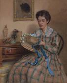 KAULA Lee Lufkin 1865-1957,Trimming the Bonnet,Barridoff Auctions US 2016-05-05
