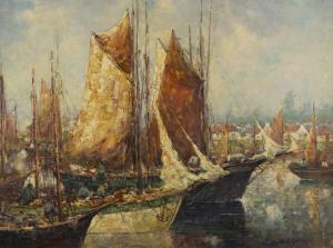 KAUMEYER George Frederick 1856-1951,Tuna Fishing Boats,1934,John Moran Auctioneers US 2018-05-22