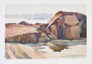 KAUTZKY Theodore 1896-1953,Rocky Shoreline,Brunk Auctions US 2021-09-09
