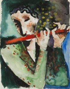 KAVAN Frantisek 1908-1956,A Flautist,Palais Dorotheum AT 2012-03-10