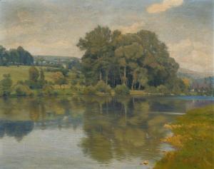 KAVAN Frantisek 1866-1941,Flusslandschaft,im Kinsky Auktionshaus AT 2023-11-28