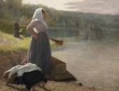 Kavanagh John Francis 1853-1898,Woman on a River Bank,1888,Adams IE 2023-05-31