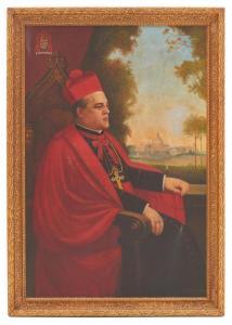 KAVANAGH Joseph Malachy 1856-1918,Portrait of a Cardinal Before a View of St. P,New Orleans Auction 2024-01-25