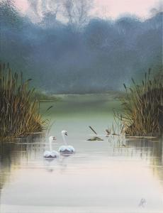 KAVANAGH Patricia 1900-2000,Swans on the Lake,Morgan O'Driscoll IE 2021-07-05