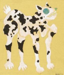 KAWASHIMA Junji 1957,Dog from ANIMAL GRAFFITI,1992,Mainichi Auction JP 2024-02-03