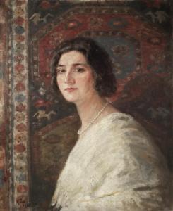 KAWECKI Roman 1868-1938,Portret kobiety,1935,Rempex PL 2021-12-15