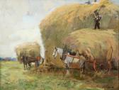 KAY Archibald 1860-1935,Scottish Loading the hay carts,Tennant's GB 2018-04-28