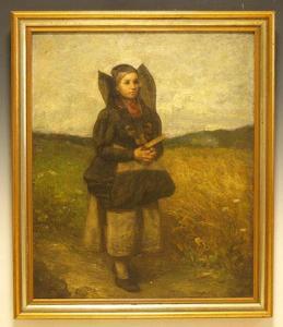 KAY 1900,Bretonisches Mädchen in Tracht auf einem Feldweg,Reiner Dannenberg DE 2007-12-07