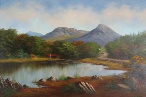 KAY Leonard,Landscape of Mountains and Pool,Halls GB 2021-01-13