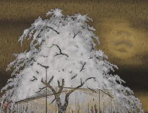 KAYAMA Matazo 1927-2004,Cherry blossoms at night,1993,Mainichi Auction JP 2023-12-20