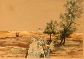 KAYNATH Arnold,Wüstenlandschaft mit Beduinen,1946,Auktionhaus Breitschuh DE 2009-11-07