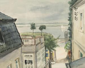 KAYSER Jean Paul 1869-1942,View of the Elbe River by Blankenese,Stahl DE 2023-06-23