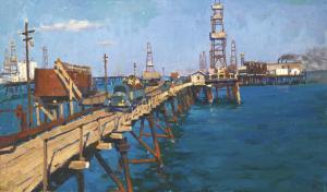 KAZANSKY Mikhail Sergeevich 1932-2003,CASPIAN OIL FIELDS,1956,Sotheby's GB 2012-11-27
